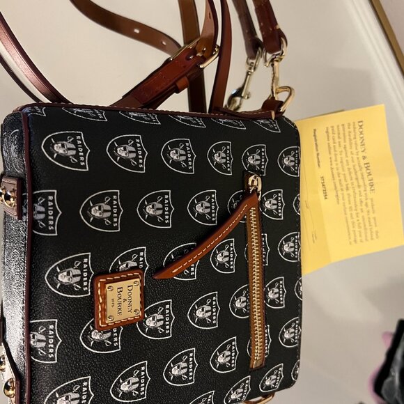 NEW! Dooney & Bourke Handbag, NFL Raiders Small Zip Crossbody - Picture 5 of 5